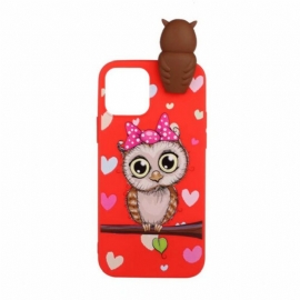 Deksel Til iPhone 13 Mini Miss Owl 3d