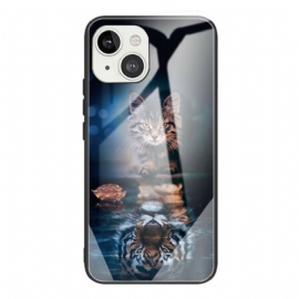 Deksel Til iPhone 13 Mini Mitt Tiger Herdet Glass