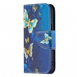 Folio Deksel Til iPhone 13 Mini Butterflies Kings