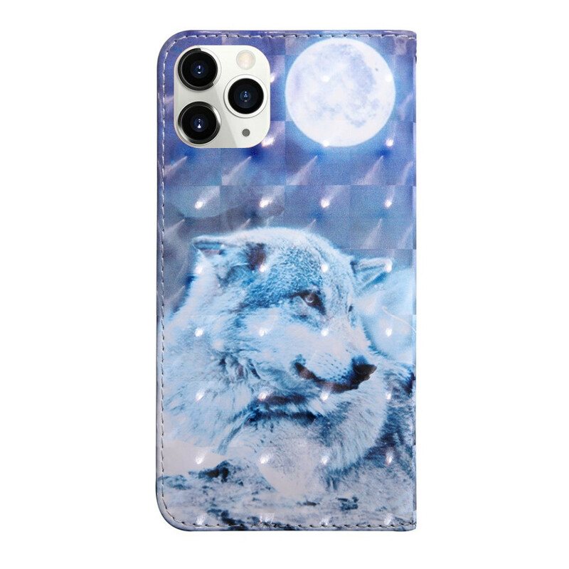 Folio Deksel Til iPhone 13 Mini Lys Spot Gerald The Wolf