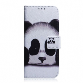 Folio Deksel Til iPhone 13 Mini Panda Ansikt