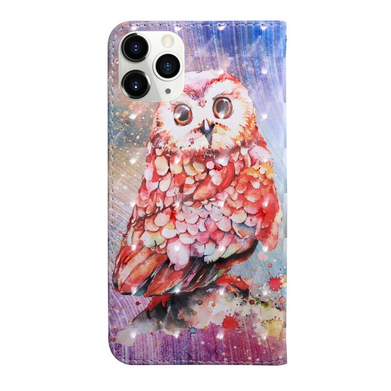 Lærdeksel Til iPhone 13 Mini Lys Flekk Germain The Owl