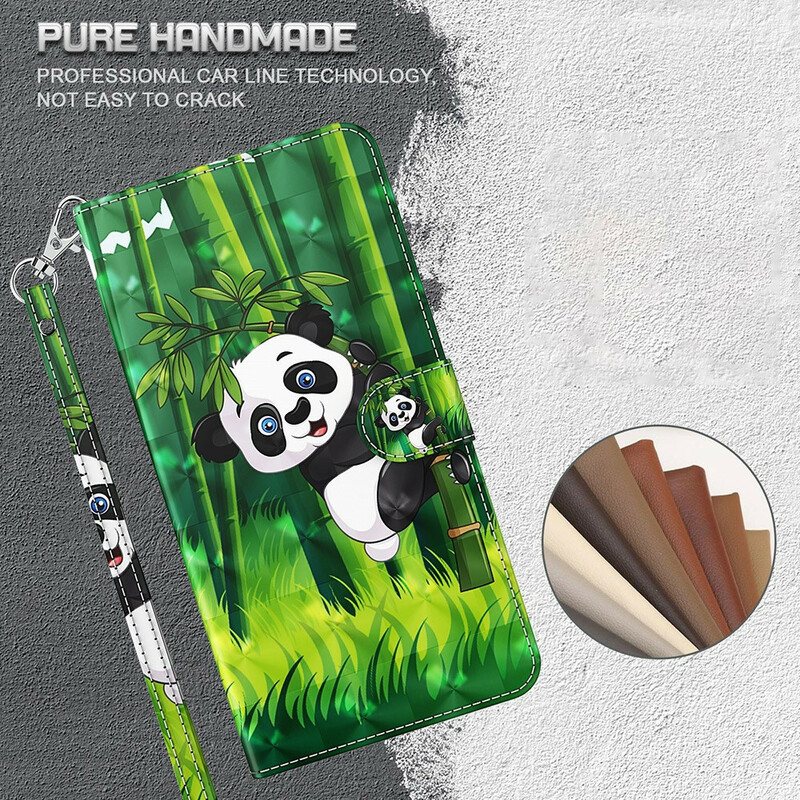 Lærdeksel Til iPhone 13 Mini Panda Og Bambus