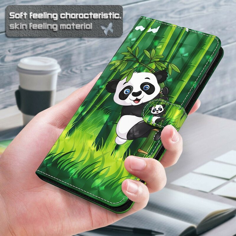 Lærdeksel Til iPhone 13 Mini Panda Og Bambus