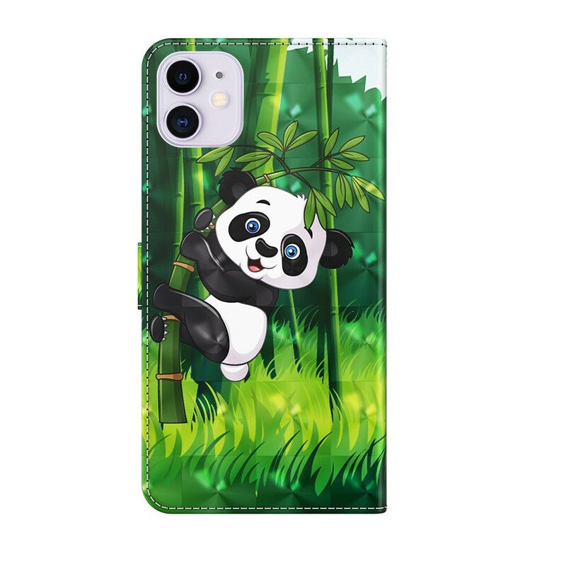 Lærdeksel Til iPhone 13 Mini Panda Og Bambus