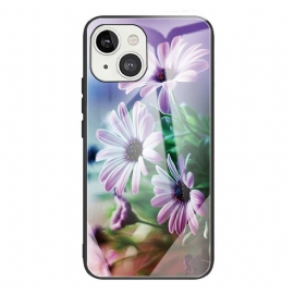 Mobildeksel Til iPhone 13 Mini Realistiske Blomster I Herdet Glass