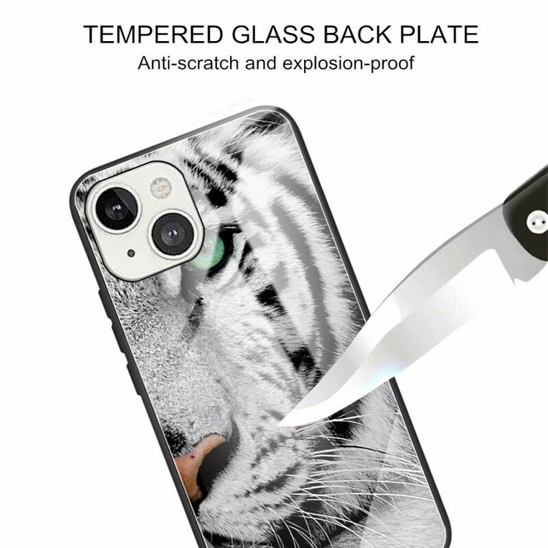 Mobildeksel Til iPhone 13 Mini Tiger Herdet Glass