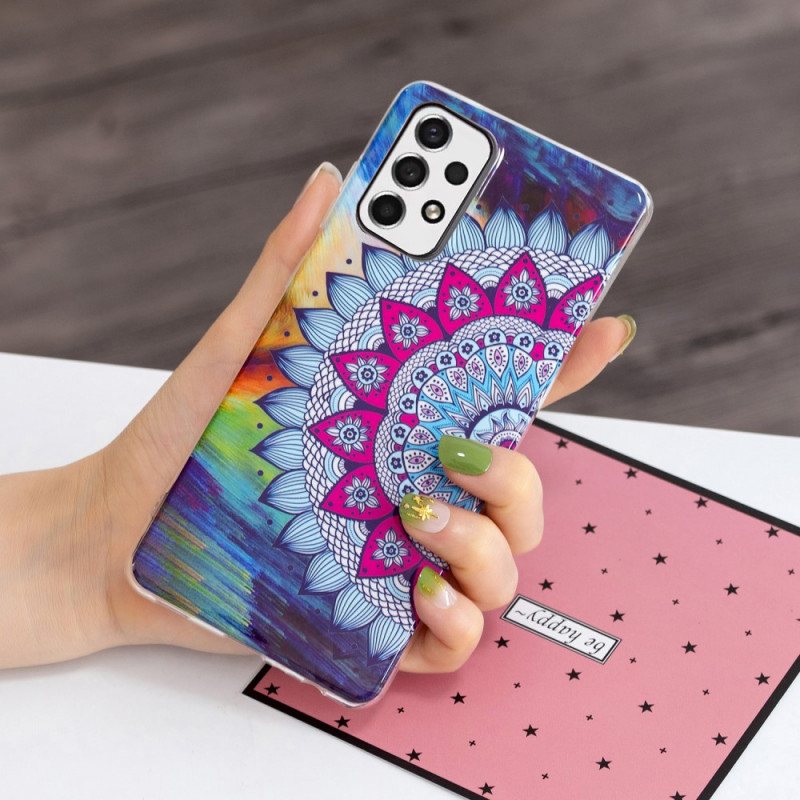 Deksel Til Samsung Galaxy A33 5G Fluorescerende Fargerik Mandala