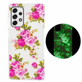 Deksel Til Samsung Galaxy A33 5G Fluorescerende Liberty-blomster