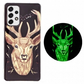 Deksel Til Samsung Galaxy A33 5G Fluorescerende Majestic Deer