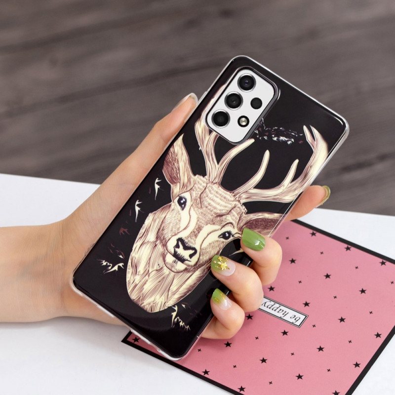 Deksel Til Samsung Galaxy A33 5G Fluorescerende Majestic Deer