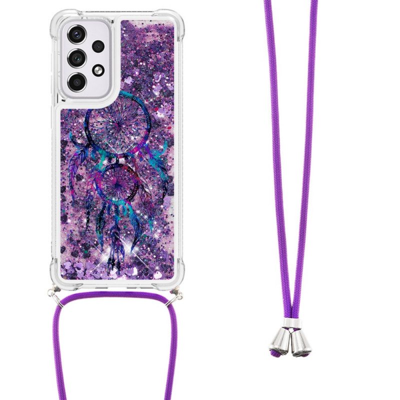 Deksel Til Samsung Galaxy A33 5G Glitter Dreamcatcher Med Snøring