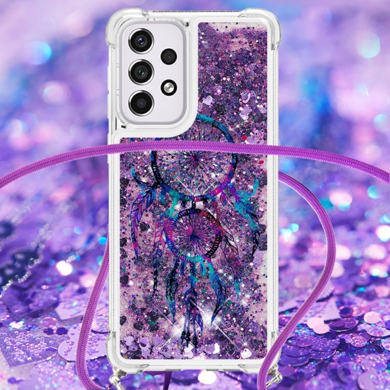 Deksel Til Samsung Galaxy A33 5G Glitter Dreamcatcher Med Snøring