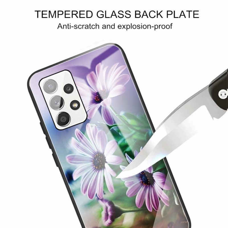 Deksel Til Samsung Galaxy A33 5G Herdet Glass Blomster