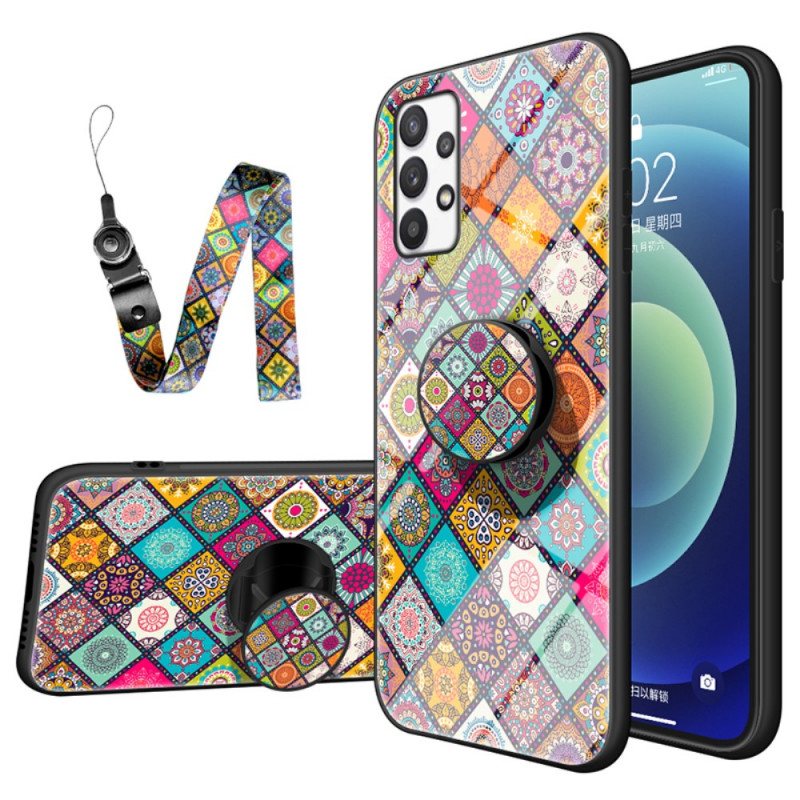 Deksel Til Samsung Galaxy A33 5G Patchwork Magnetisk Holder