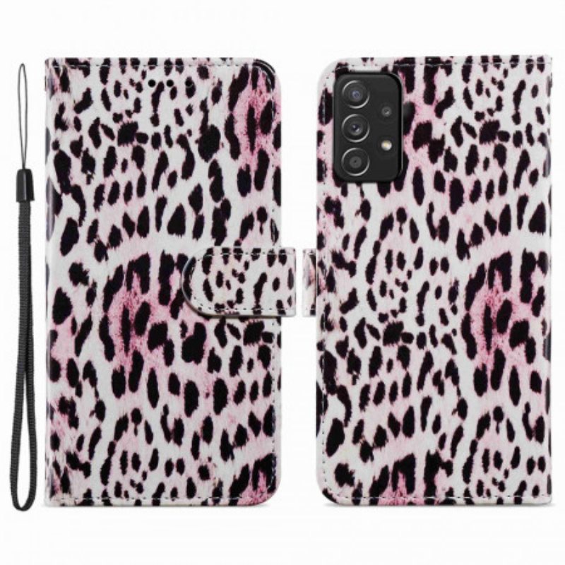 Folio Deksel Til Samsung Galaxy A33 5G Leopard Mønster