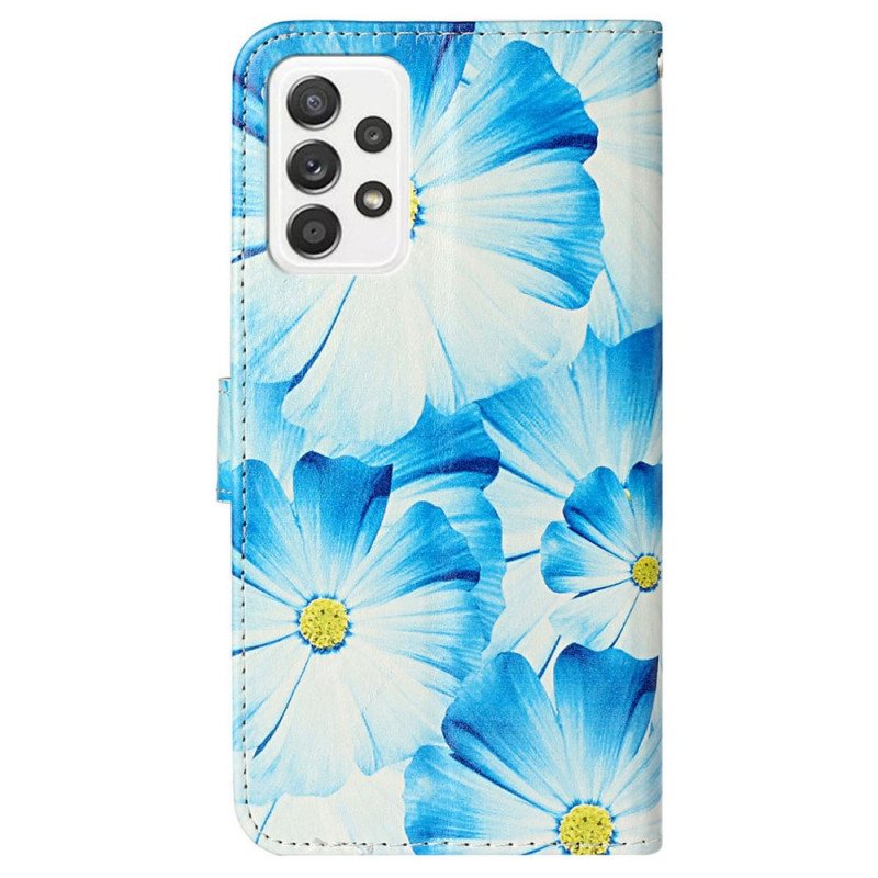 Lærdeksel Til Samsung Galaxy A33 5G Blomsterstilen