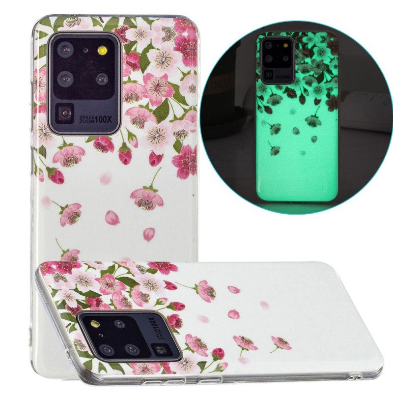 Deksel Til Samsung Galaxy S20 Ultra Fluorescerende Blomster