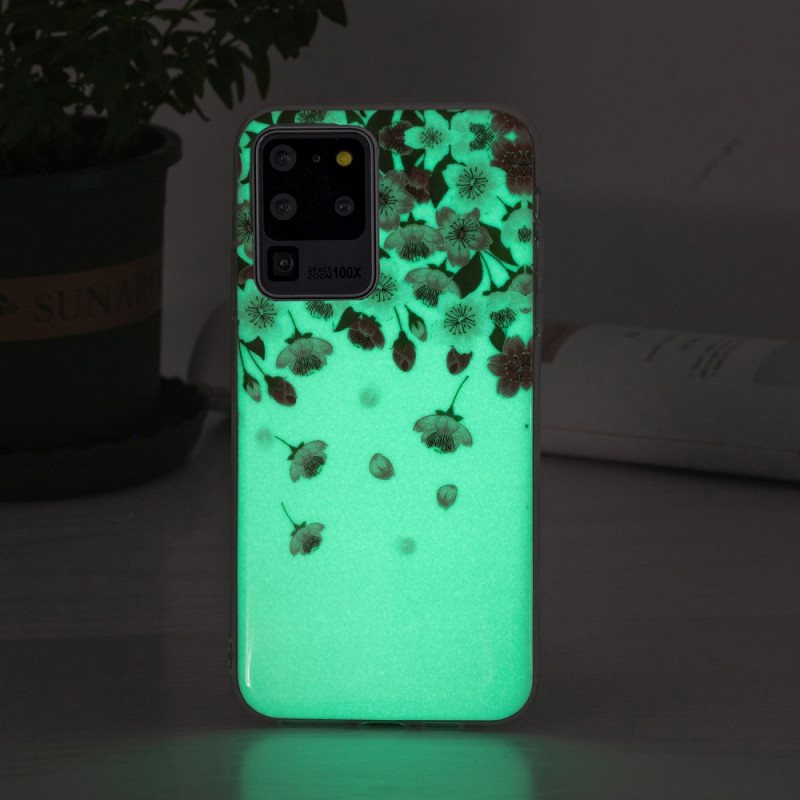 Deksel Til Samsung Galaxy S20 Ultra Fluorescerende Blomster