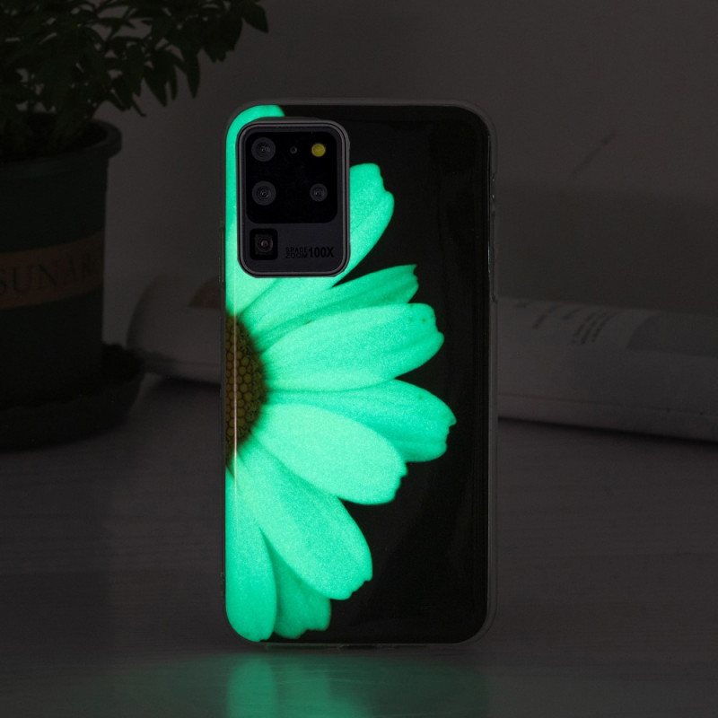 Deksel Til Samsung Galaxy S20 Ultra Fluorescerende Blomsterserie