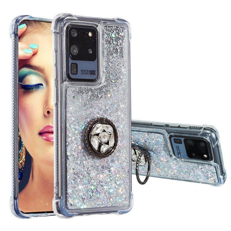 Deksel Til Samsung Galaxy S20 Ultra Glitter Ring-bracket