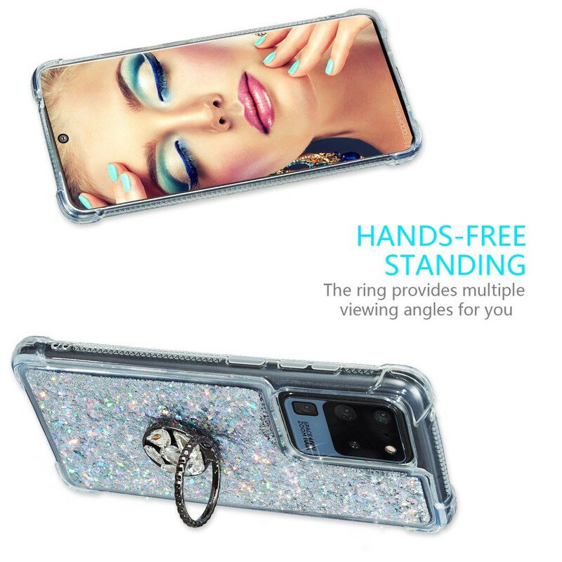 Deksel Til Samsung Galaxy S20 Ultra Glitter Ring-bracket