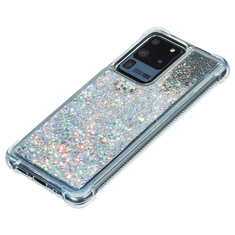 Deksel Til Samsung Galaxy S20 Ultra Glitterforsterkede Hjørner