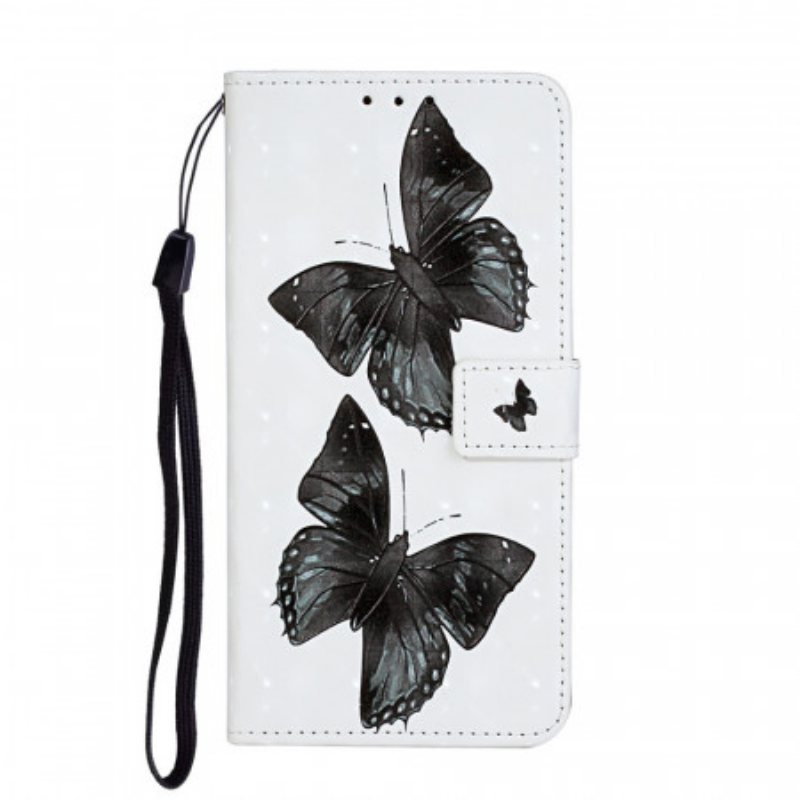 Folio Deksel Til Samsung Galaxy S20 Ultra Med Kjede Butterfly Justerbar Stropp