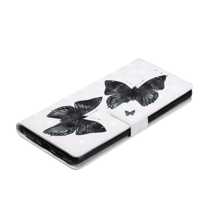 Folio Deksel Til Samsung Galaxy S20 Ultra Med Kjede Butterfly Justerbar Stropp