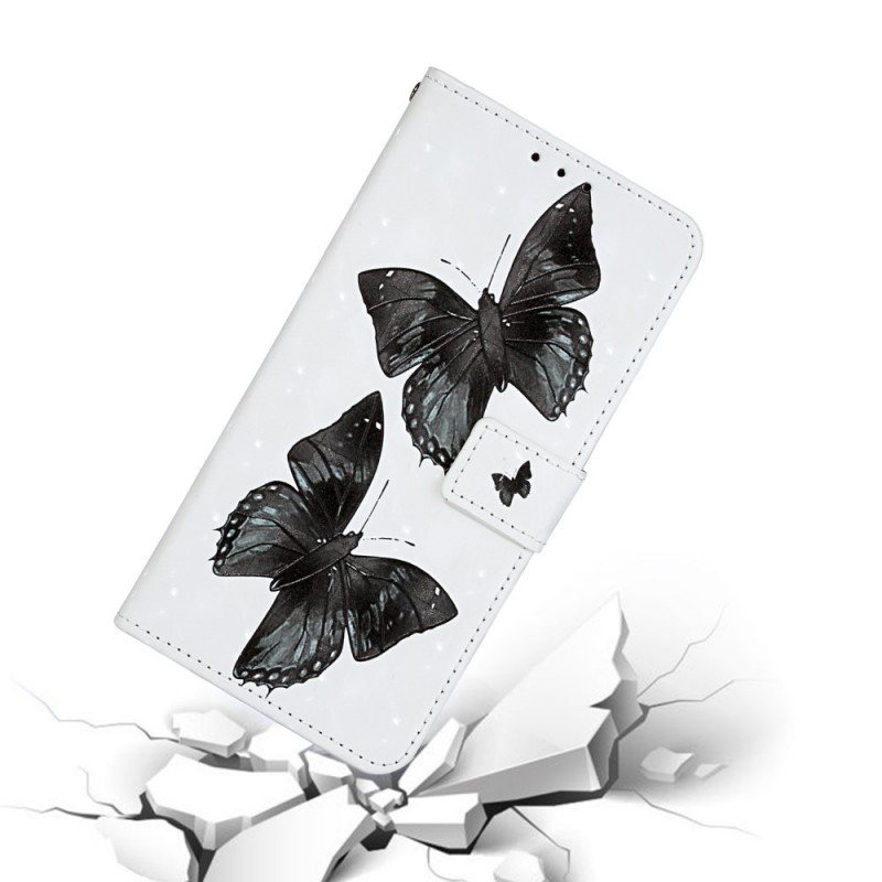 Folio Deksel Til Samsung Galaxy S20 Ultra Med Kjede Butterfly Justerbar Stropp