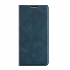 Beskyttelse Deksel Til Samsung Galaxy S22 5G Folio Deksel Silky Touch Skinneffekt