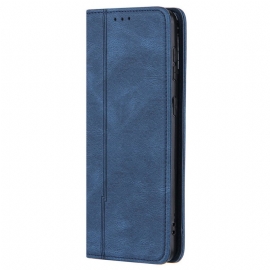 Beskyttelse Deksel Til Samsung Galaxy S22 5G Folio Deksel Style Leather Line