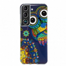 Deksel Til Samsung Galaxy S22 5G Fluorescerende Ugle Mandala