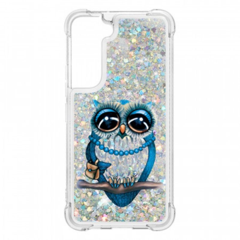 Deksel Til Samsung Galaxy S22 5G Miss Owl Paljetter