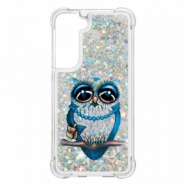 Deksel Til Samsung Galaxy S22 5G Miss Owl Paljetter