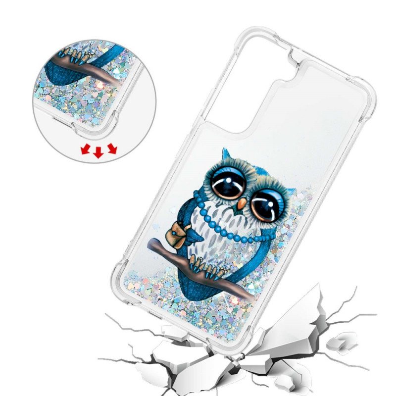 Deksel Til Samsung Galaxy S22 5G Miss Owl Paljetter