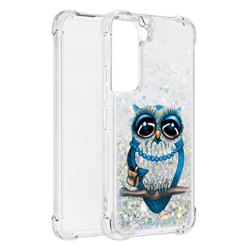 Deksel Til Samsung Galaxy S22 5G Miss Owl Paljetter