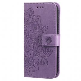 Folio Deksel Til Samsung Galaxy S22 5G Blomstermandala