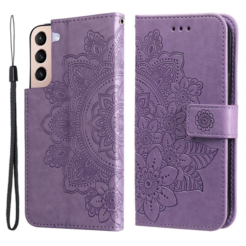 Folio Deksel Til Samsung Galaxy S22 5G Blomstermandala