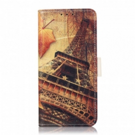 Folio Deksel Til Samsung Galaxy S22 5G Eiffeltårnet Om Høsten