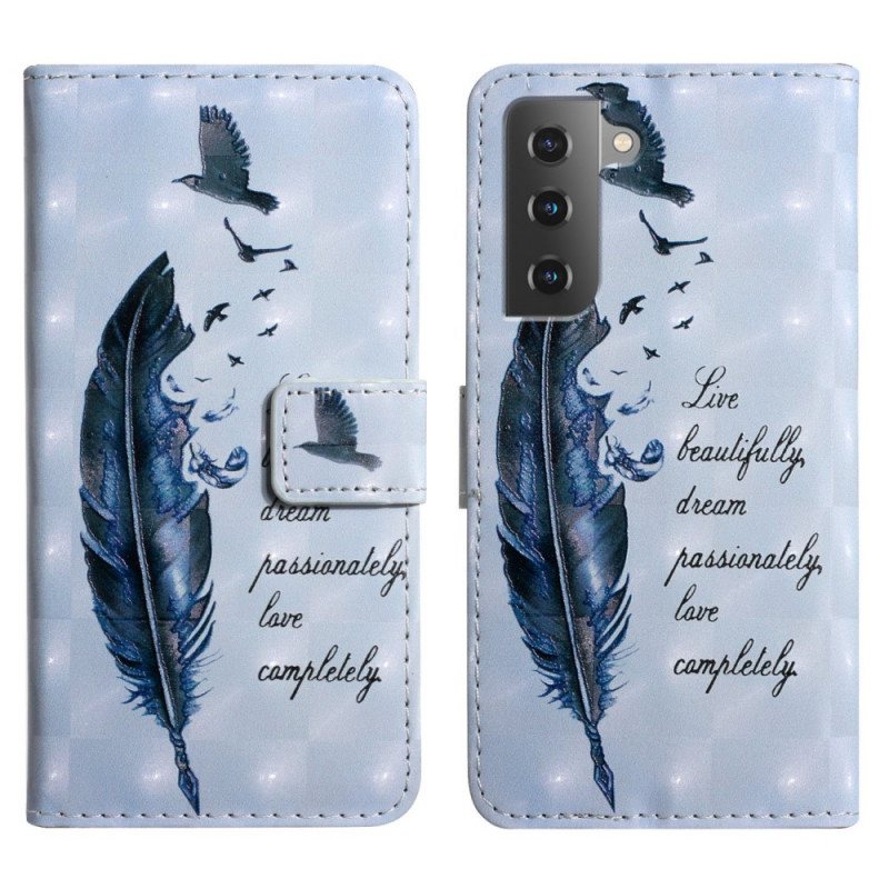 Folio Deksel Til Samsung Galaxy S22 5G Feather Before You Fly