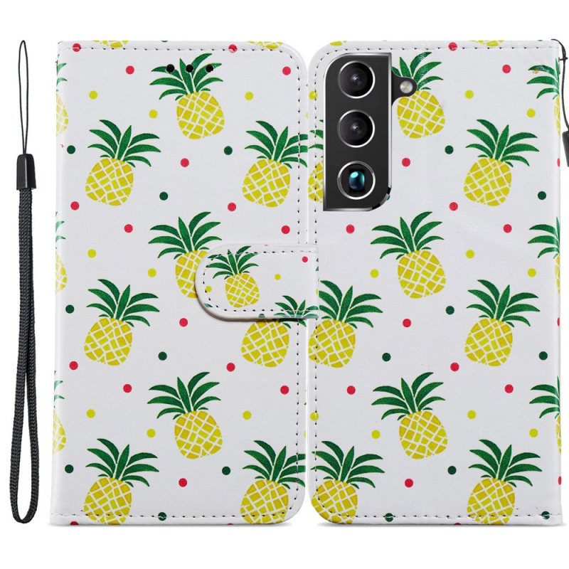 Folio Deksel Til Samsung Galaxy S22 5G Flere Ananas