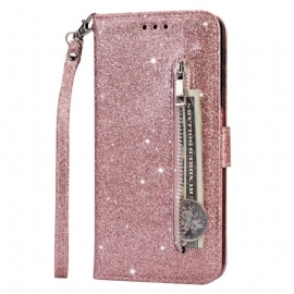 Folio Deksel Til Samsung Galaxy S22 5G Glitter Myntpung