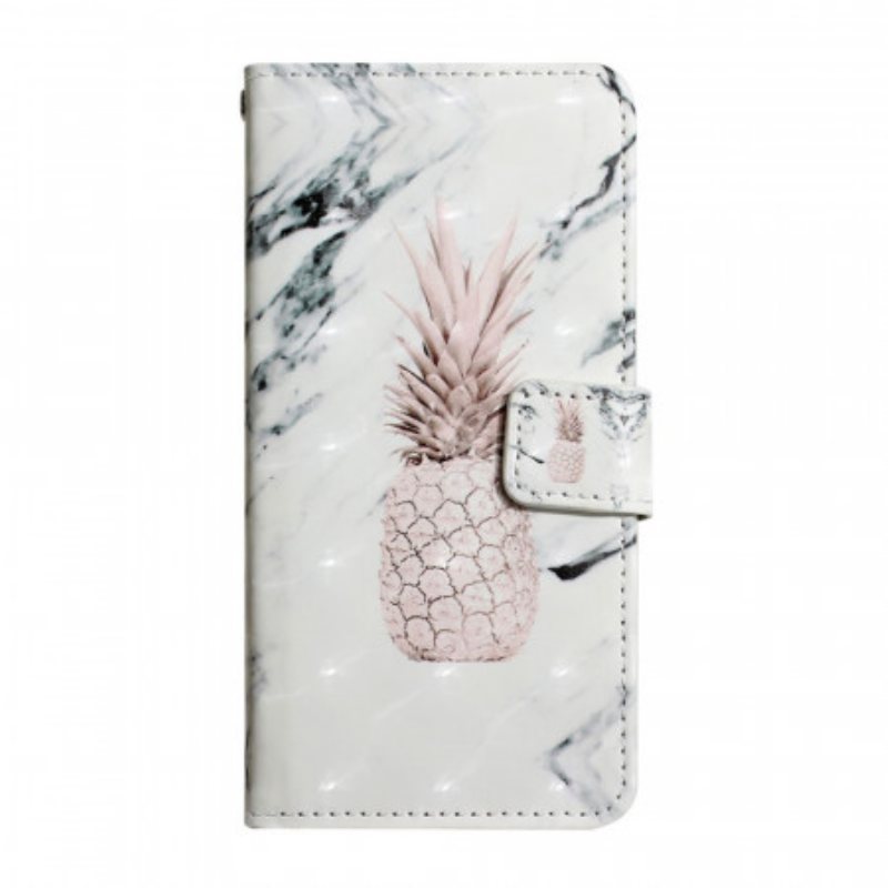 Folio Deksel Til Samsung Galaxy S22 5G Lett Flekk Ananas