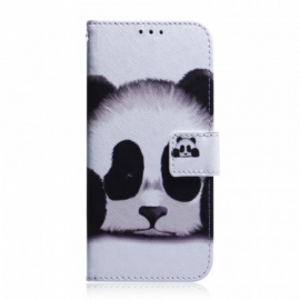 Folio Deksel Til Samsung Galaxy S22 5G Panda Ansikt