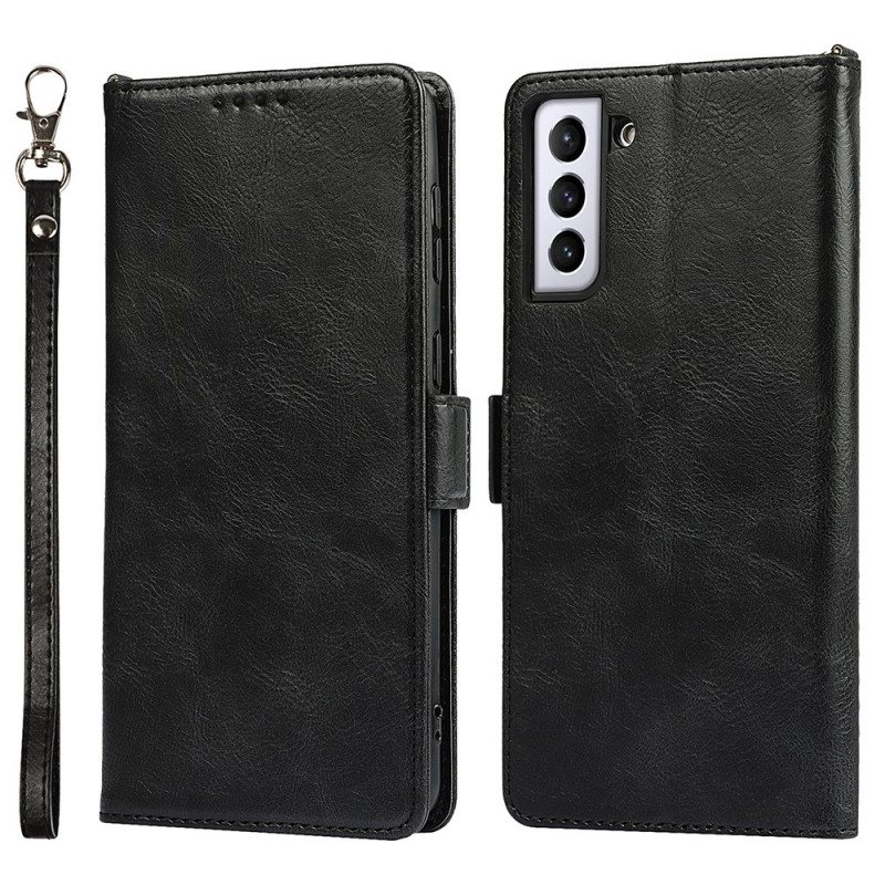 Folio Deksel Til Samsung Galaxy S22 5G Style Leather Rfid-teknologi