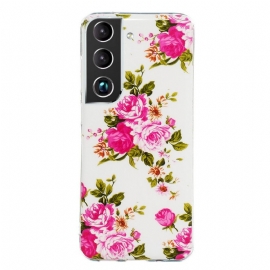 Mobildeksel Til Samsung Galaxy S22 5G Fluorescerende Liberty-blomster