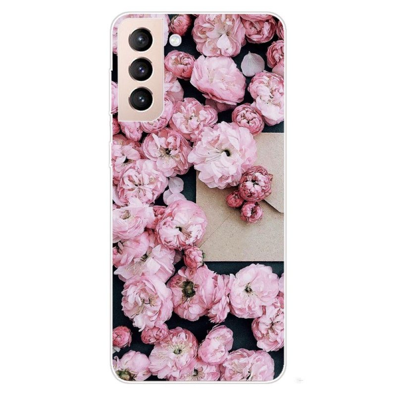 Mobildeksel Til Samsung Galaxy S22 5G Rosa Blomster