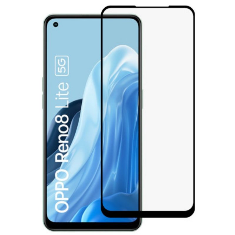 Black Contour Herdet Glass Beskyttelse For Oppo Reno 8 Lite