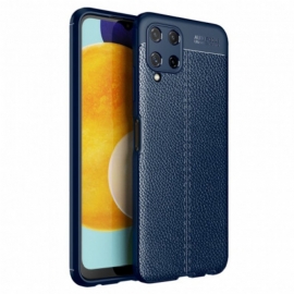 Deksel Til Samsung Galaxy A22 Dobbel Linje Litchi Leather Effect